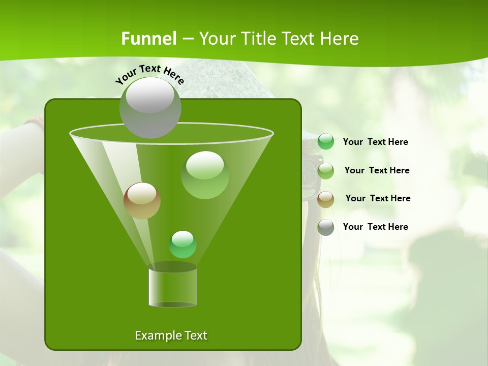 A Woman Wearing Sunglasses And A Hat With A Green Background PowerPoint Template