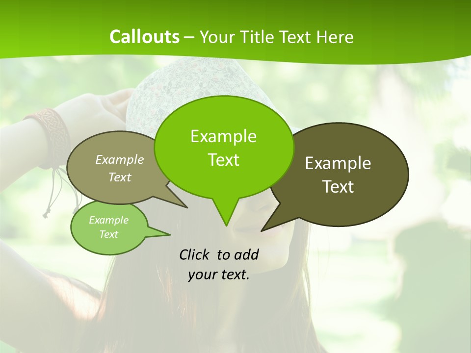 A Woman Wearing Sunglasses And A Hat With A Green Background PowerPoint Template