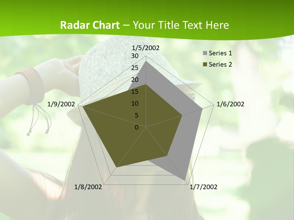 A Woman Wearing Sunglasses And A Hat With A Green Background PowerPoint Template