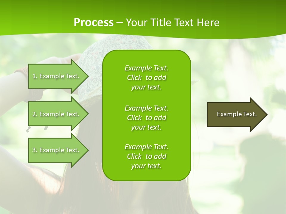 A Woman Wearing Sunglasses And A Hat With A Green Background PowerPoint Template