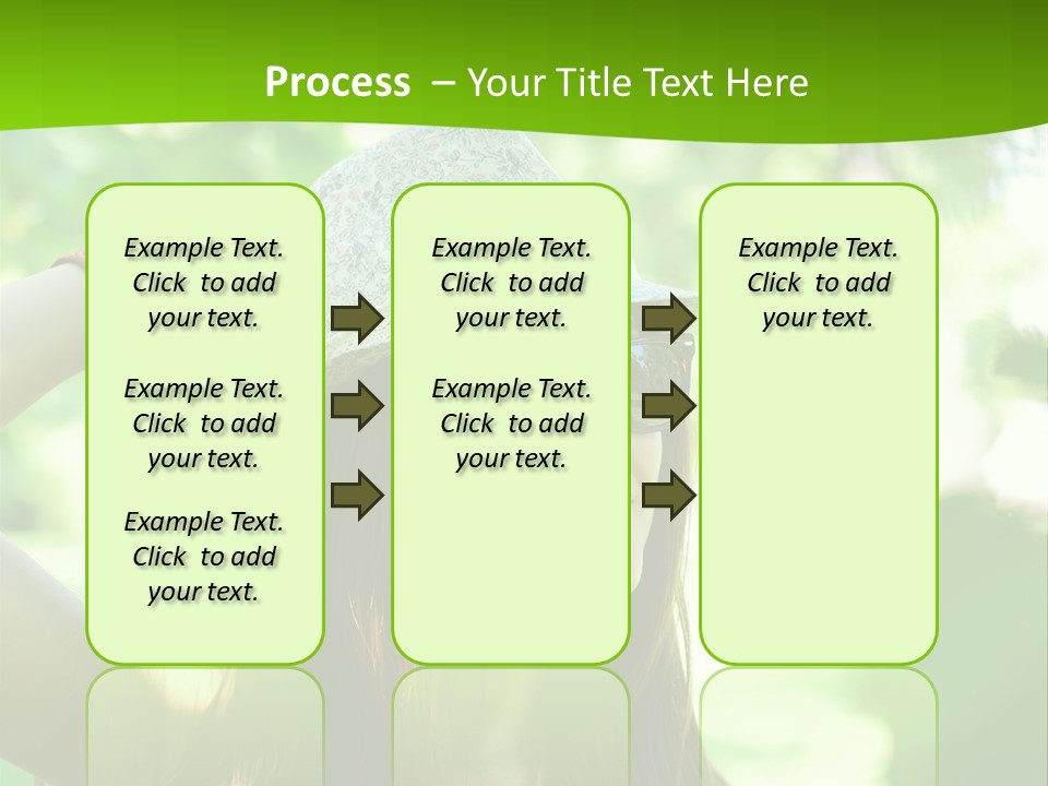 A Woman Wearing Sunglasses And A Hat With A Green Background PowerPoint Template