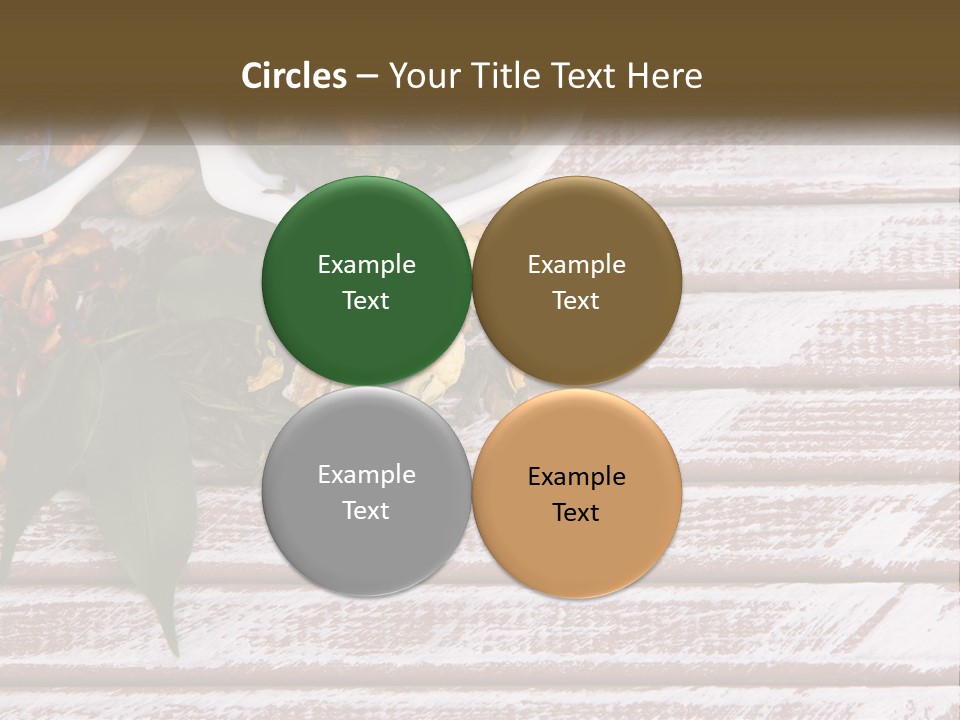 A Table Topped With Bowls Filled With Different Types Of Tea PowerPoint Template