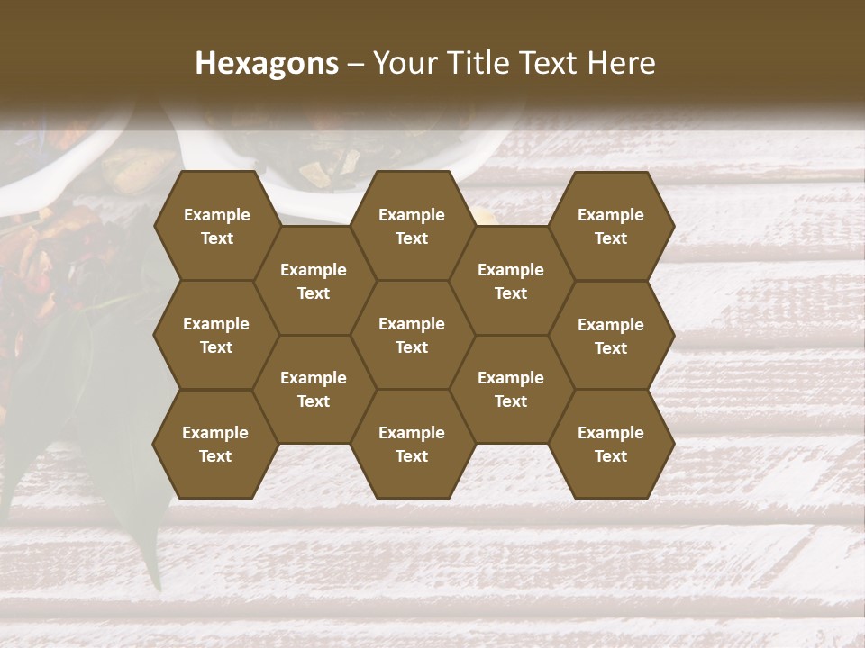 A Table Topped With Bowls Filled With Different Types Of Tea PowerPoint Template