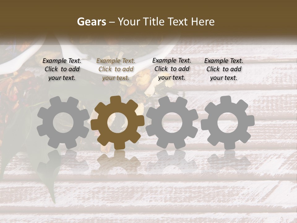 A Table Topped With Bowls Filled With Different Types Of Tea PowerPoint Template