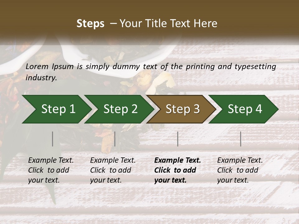 A Table Topped With Bowls Filled With Different Types Of Tea PowerPoint Template