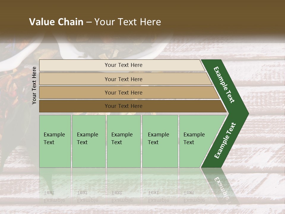 A Table Topped With Bowls Filled With Different Types Of Tea PowerPoint Template