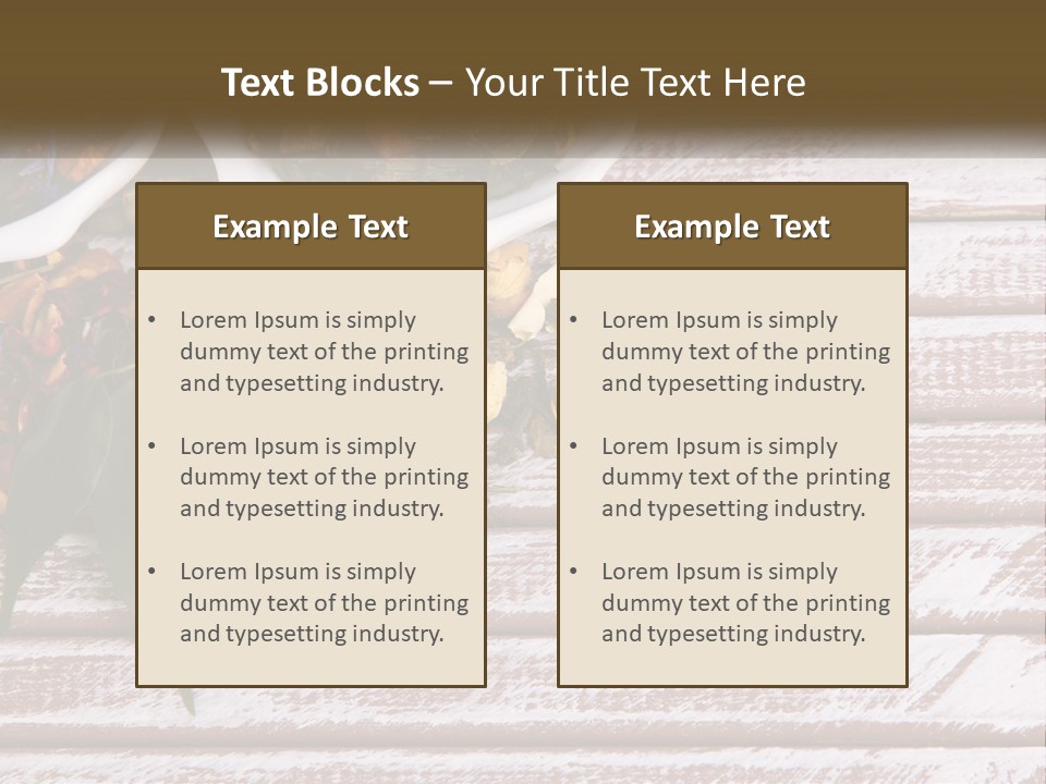 A Table Topped With Bowls Filled With Different Types Of Tea PowerPoint Template