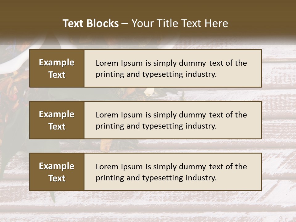 A Table Topped With Bowls Filled With Different Types Of Tea PowerPoint Template