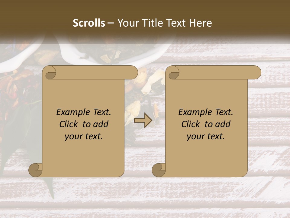 A Table Topped With Bowls Filled With Different Types Of Tea PowerPoint Template
