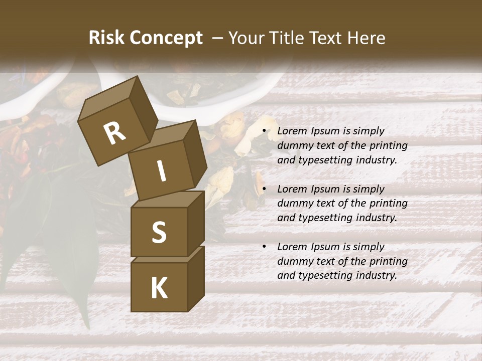 A Table Topped With Bowls Filled With Different Types Of Tea PowerPoint Template
