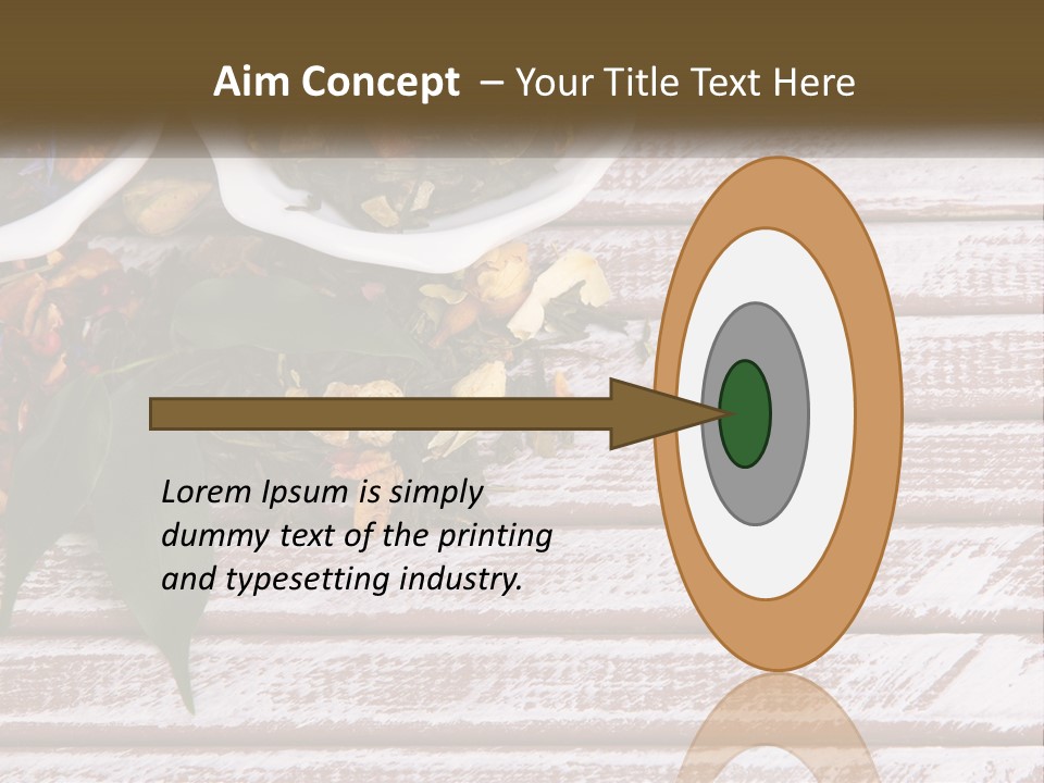 A Table Topped With Bowls Filled With Different Types Of Tea PowerPoint Template