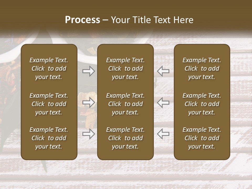 A Table Topped With Bowls Filled With Different Types Of Tea PowerPoint Template