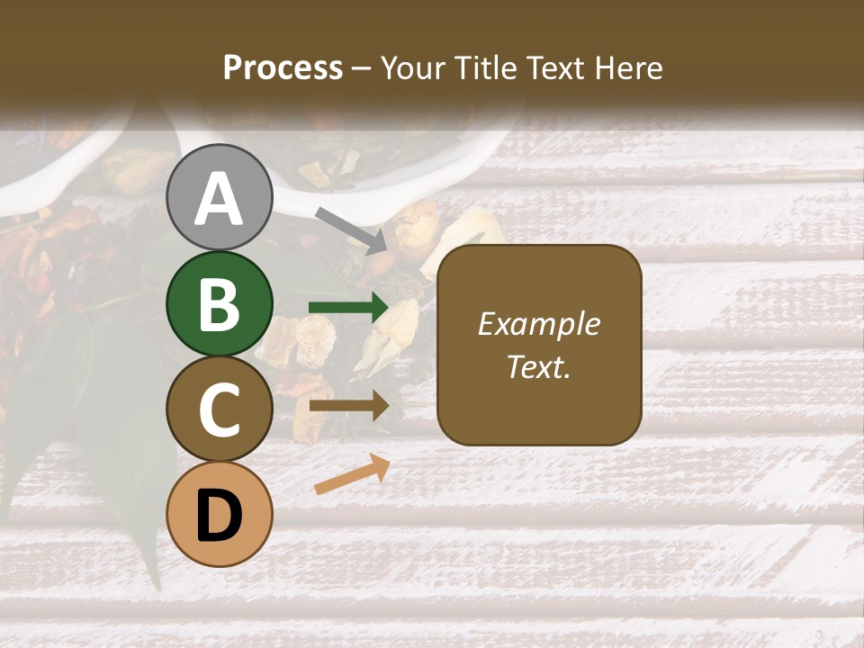 A Table Topped With Bowls Filled With Different Types Of Tea PowerPoint Template