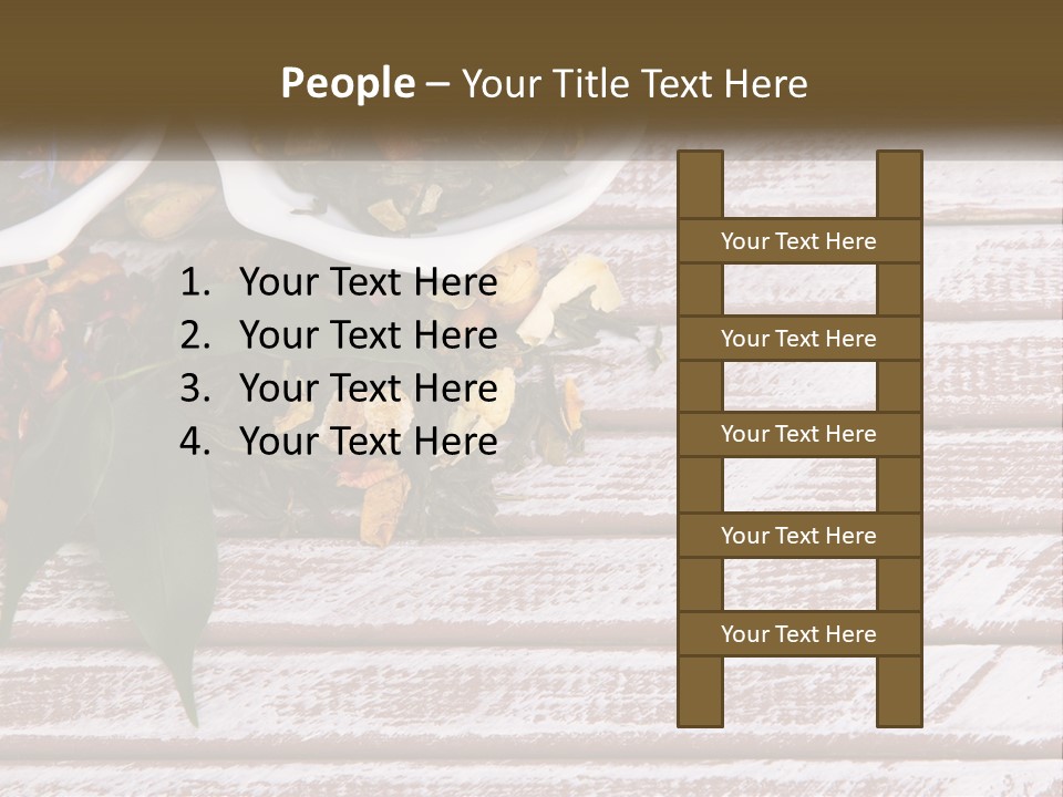 A Table Topped With Bowls Filled With Different Types Of Tea PowerPoint Template