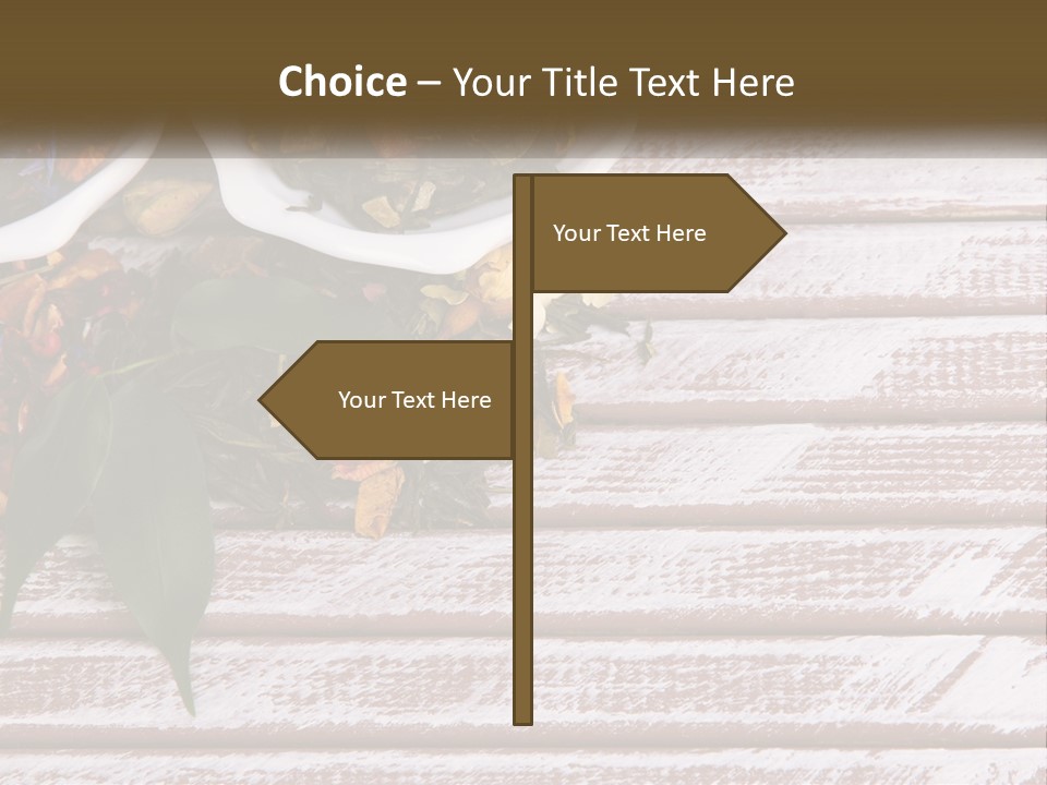 A Table Topped With Bowls Filled With Different Types Of Tea PowerPoint Template