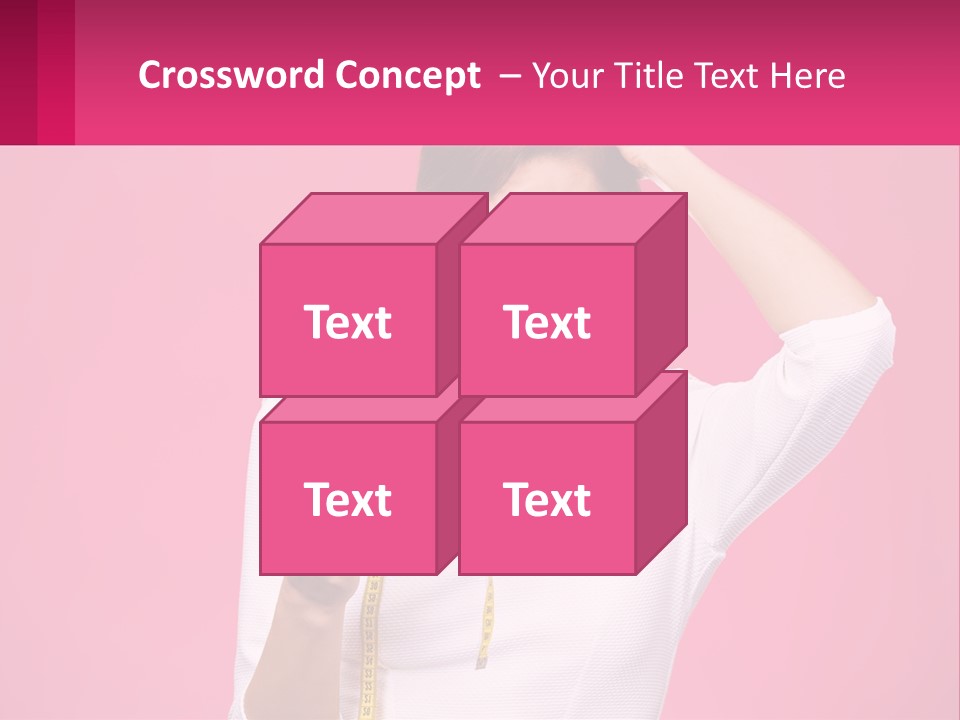 A Woman Holding A Measuring Tape And A Piece Of Food PowerPoint Template