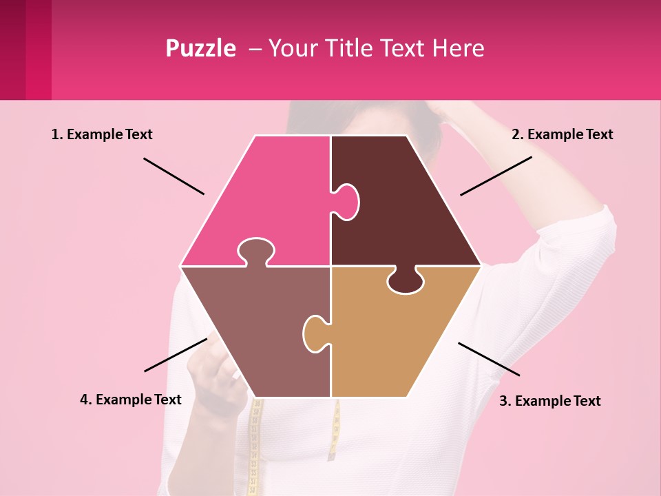 A Woman Holding A Measuring Tape And A Piece Of Food PowerPoint Template