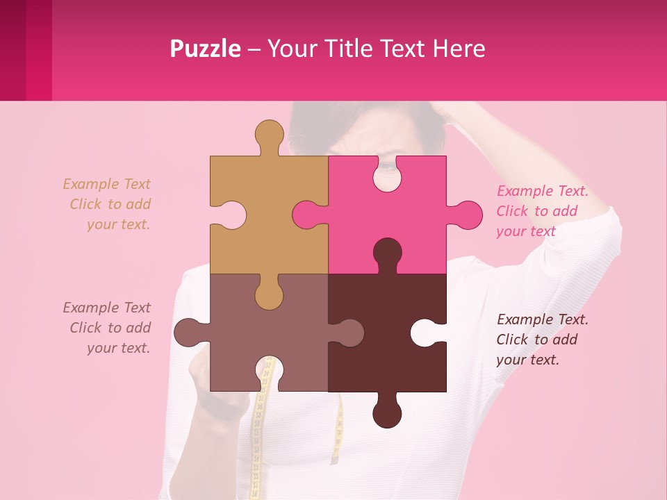 A Woman Holding A Measuring Tape And A Piece Of Food PowerPoint Template