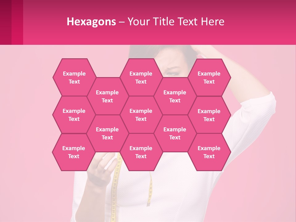 A Woman Holding A Measuring Tape And A Piece Of Food PowerPoint Template