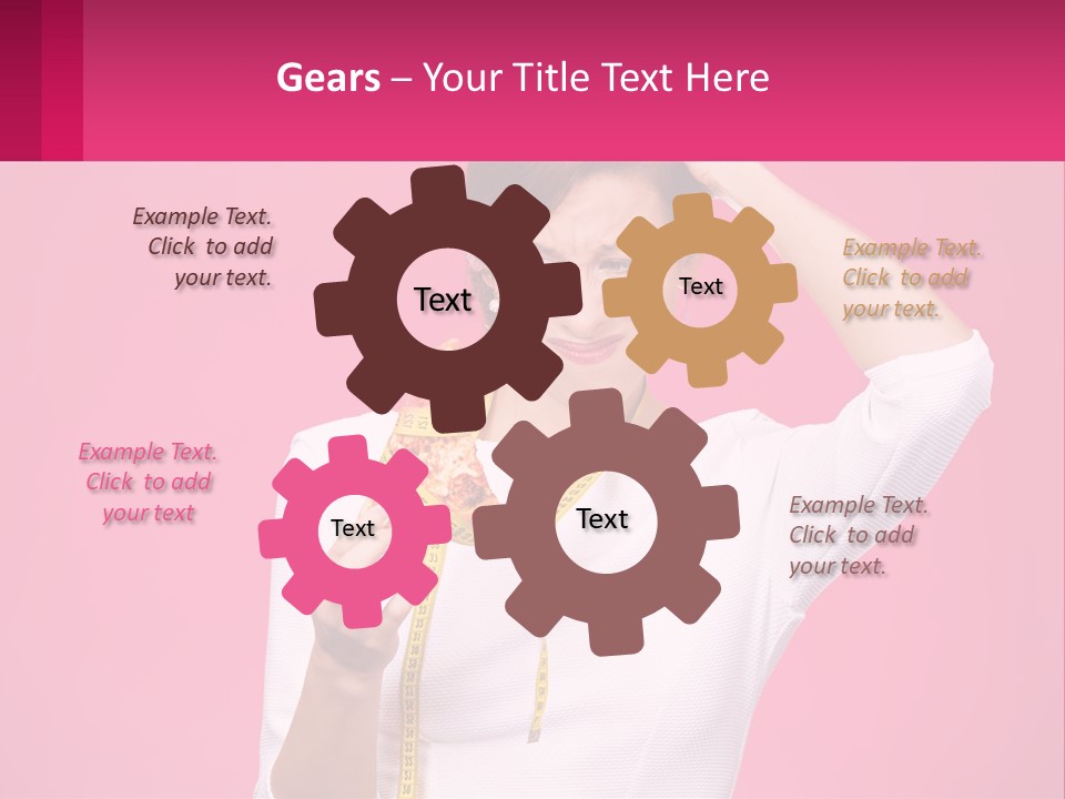 A Woman Holding A Measuring Tape And A Piece Of Food PowerPoint Template