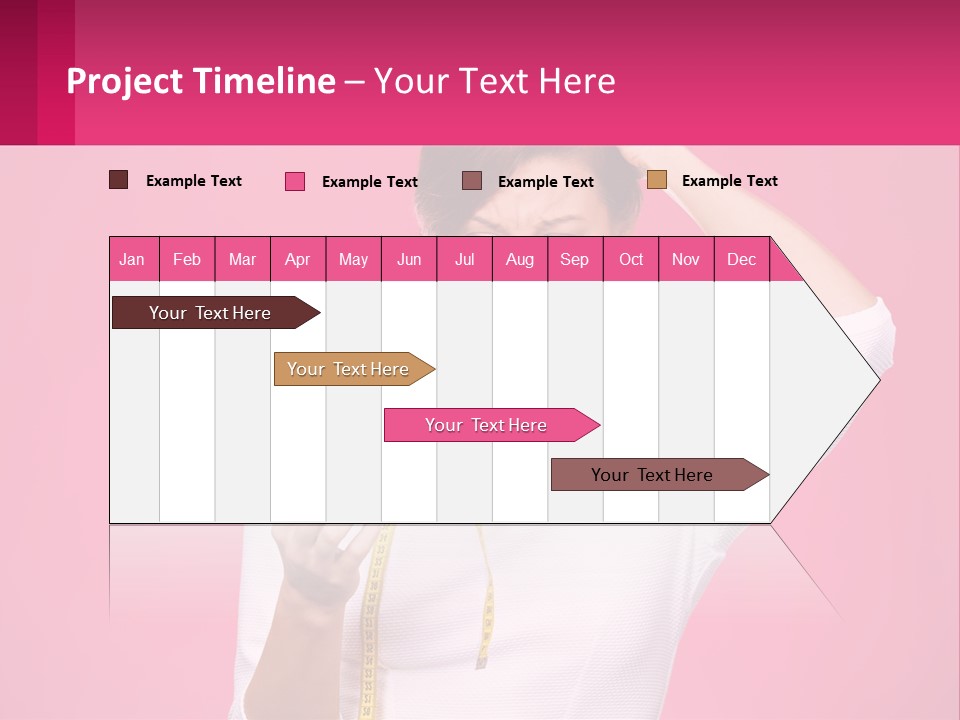A Woman Holding A Measuring Tape And A Piece Of Food PowerPoint Template