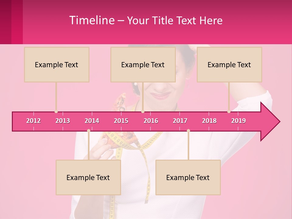 A Woman Holding A Measuring Tape And A Piece Of Food PowerPoint Template
