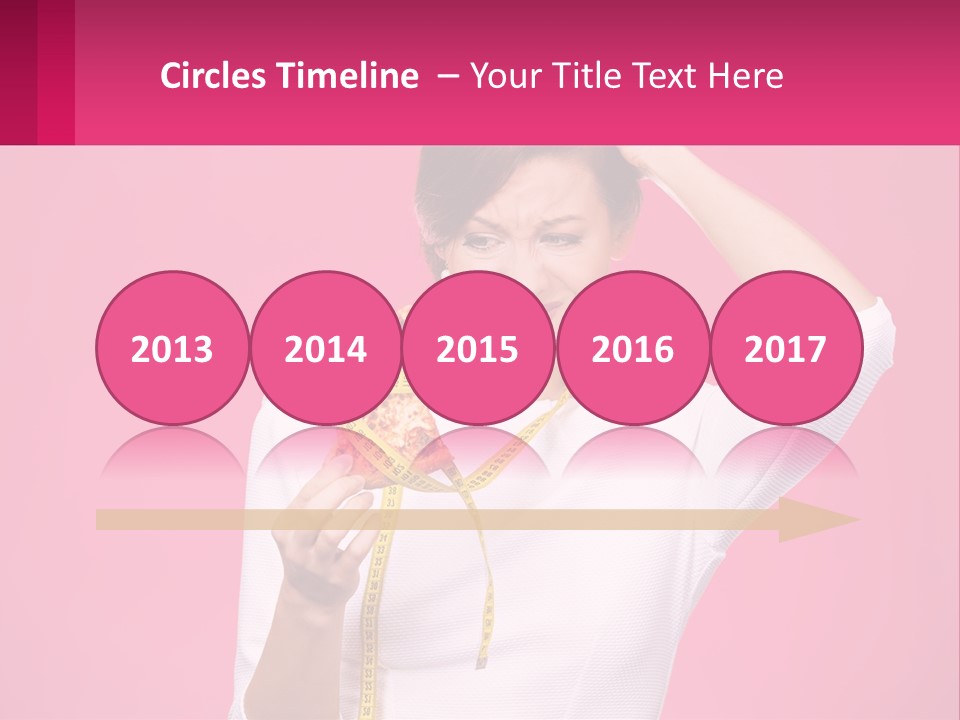 A Woman Holding A Measuring Tape And A Piece Of Food PowerPoint Template