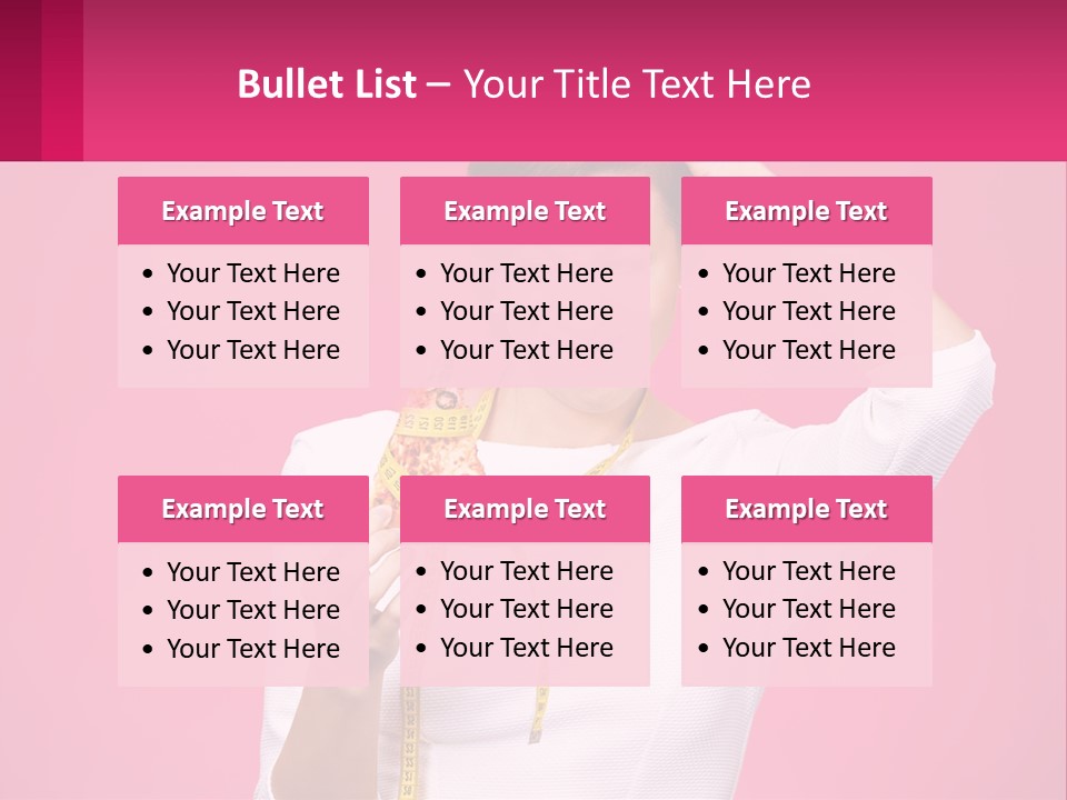 A Woman Holding A Measuring Tape And A Piece Of Food PowerPoint Template