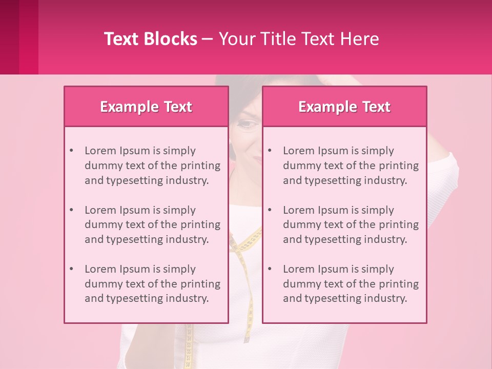 A Woman Holding A Measuring Tape And A Piece Of Food PowerPoint Template