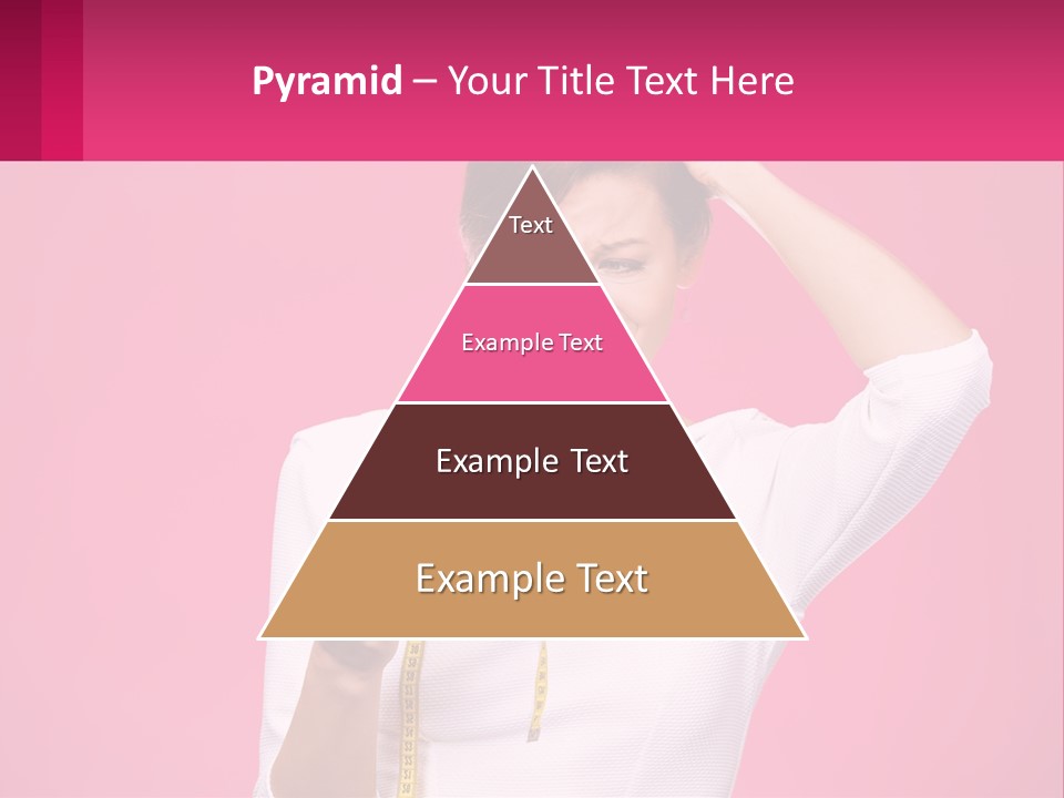 A Woman Holding A Measuring Tape And A Piece Of Food PowerPoint Template