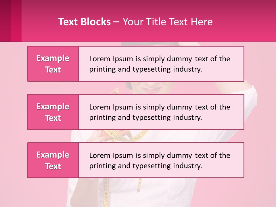 A Woman Holding A Measuring Tape And A Piece Of Food PowerPoint Template