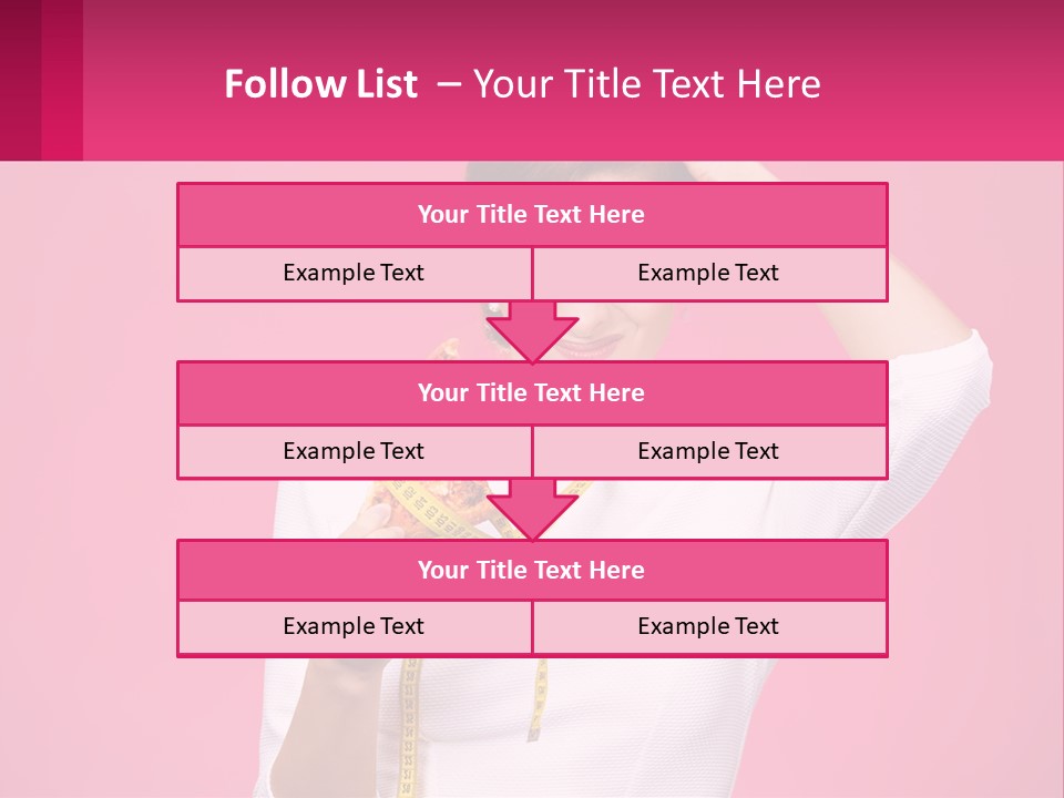 A Woman Holding A Measuring Tape And A Piece Of Food PowerPoint Template
