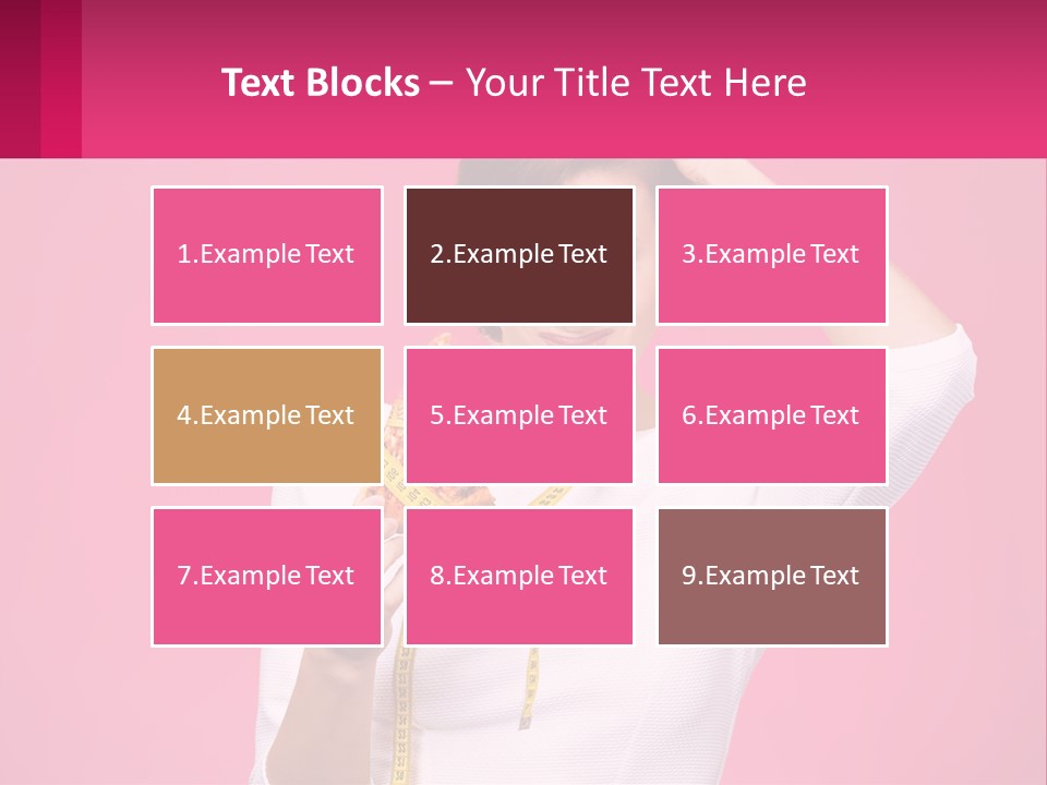 A Woman Holding A Measuring Tape And A Piece Of Food PowerPoint Template