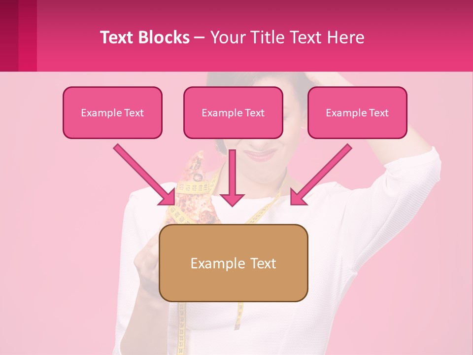 A Woman Holding A Measuring Tape And A Piece Of Food PowerPoint Template