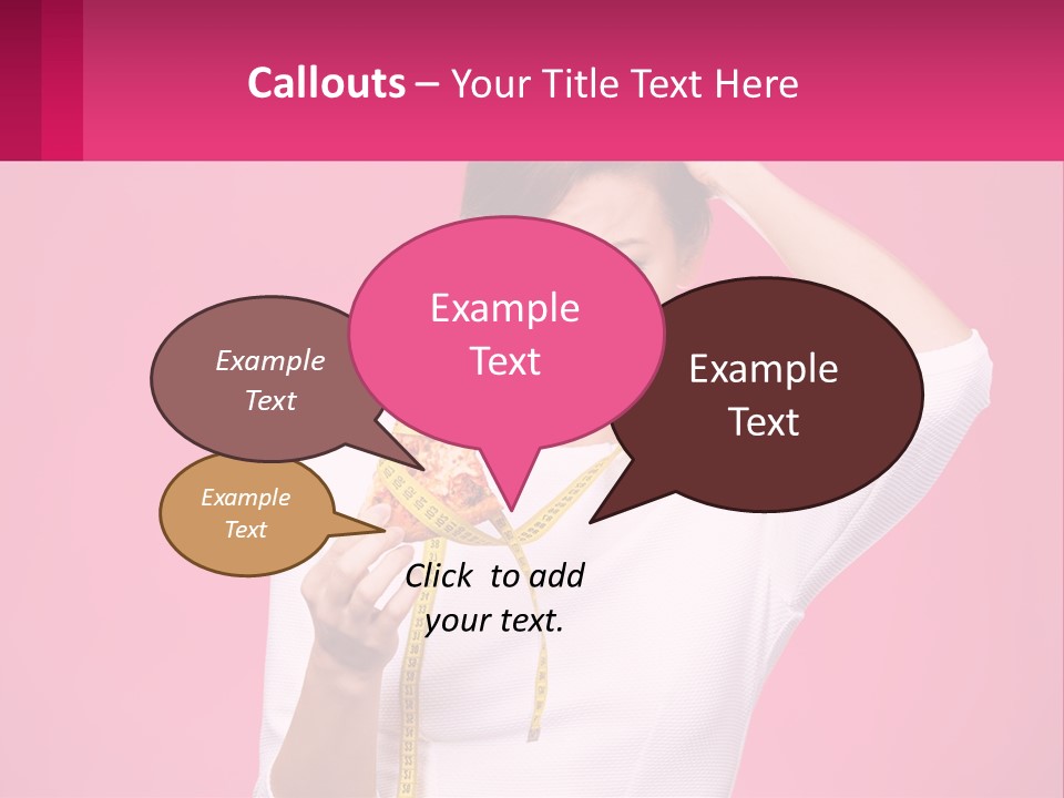 A Woman Holding A Measuring Tape And A Piece Of Food PowerPoint Template