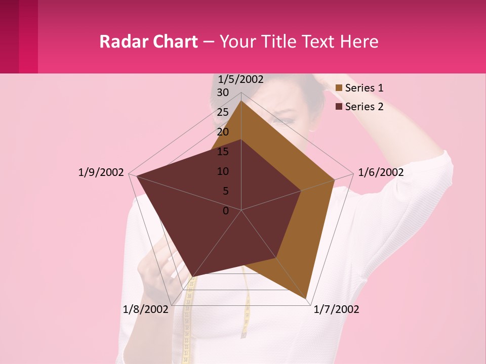 A Woman Holding A Measuring Tape And A Piece Of Food PowerPoint Template