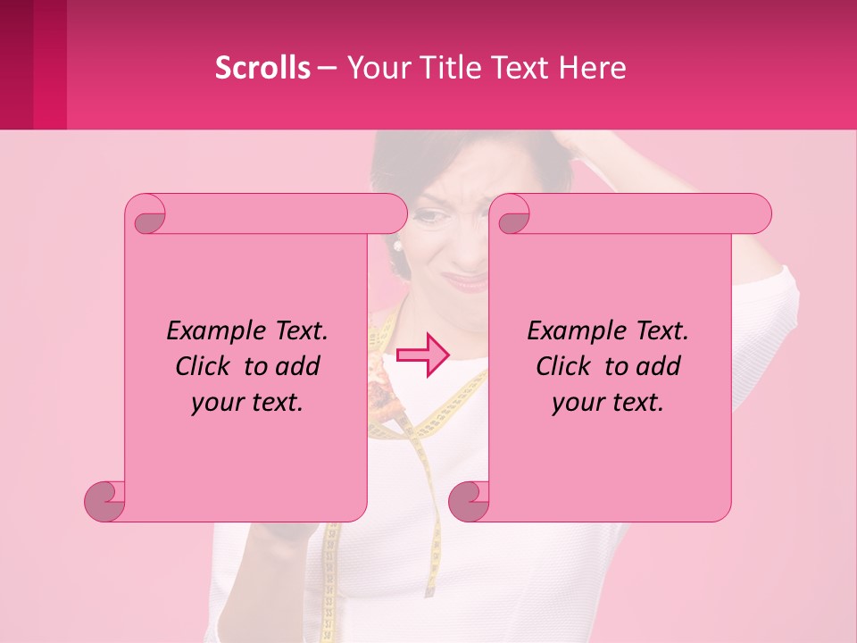 A Woman Holding A Measuring Tape And A Piece Of Food PowerPoint Template