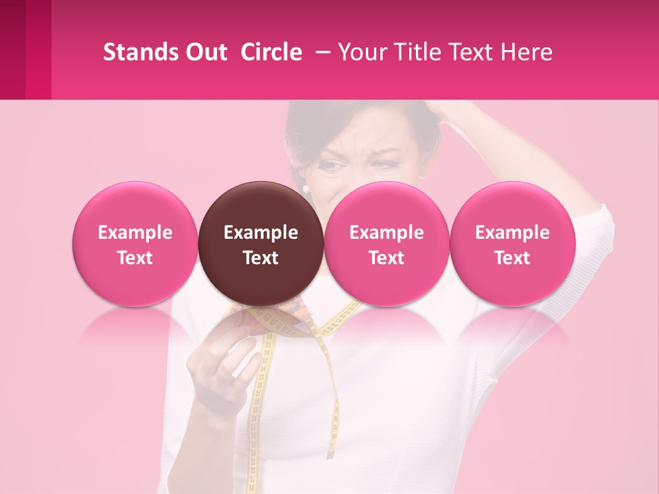 A Woman Holding A Measuring Tape And A Piece Of Food PowerPoint Template