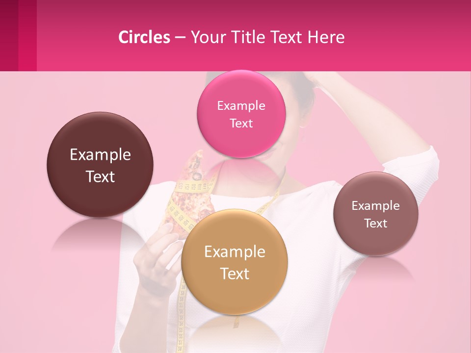 A Woman Holding A Measuring Tape And A Piece Of Food PowerPoint Template