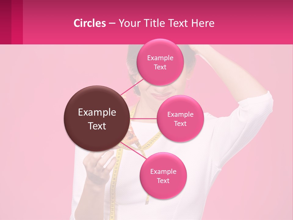 A Woman Holding A Measuring Tape And A Piece Of Food PowerPoint Template