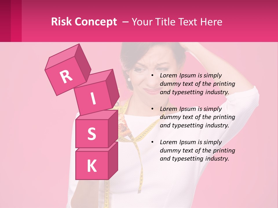 A Woman Holding A Measuring Tape And A Piece Of Food PowerPoint Template