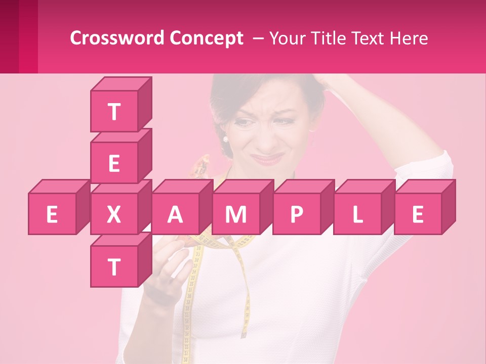 A Woman Holding A Measuring Tape And A Piece Of Food PowerPoint Template