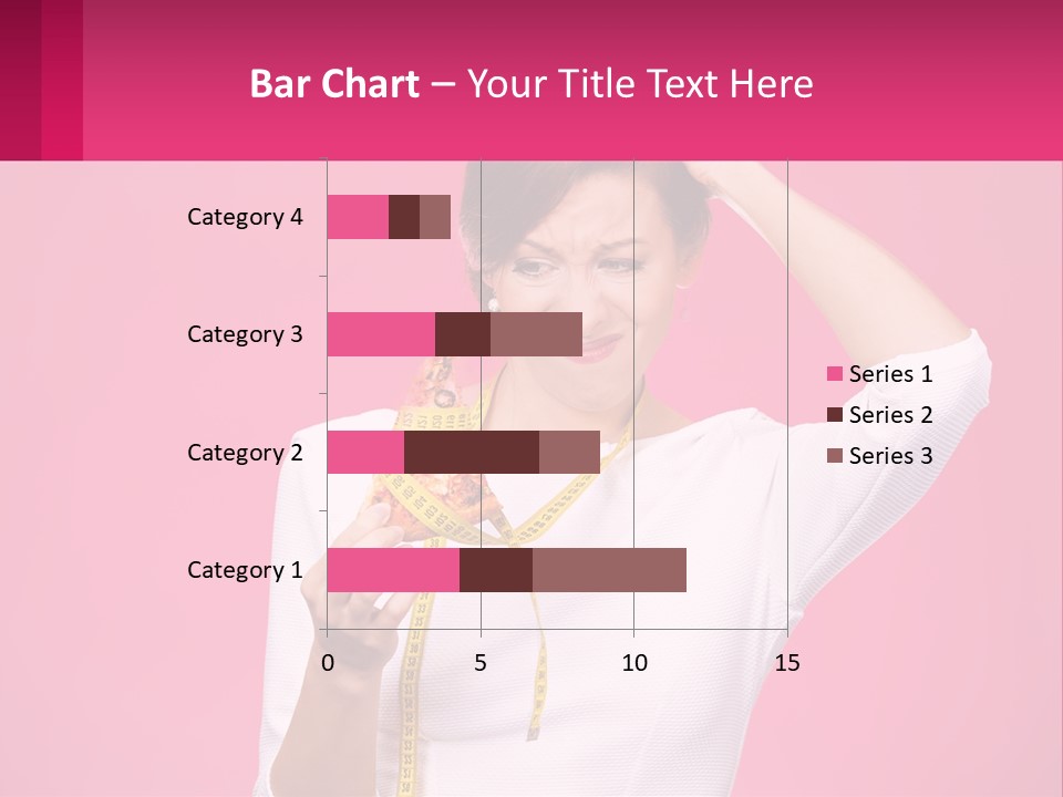 A Woman Holding A Measuring Tape And A Piece Of Food PowerPoint Template