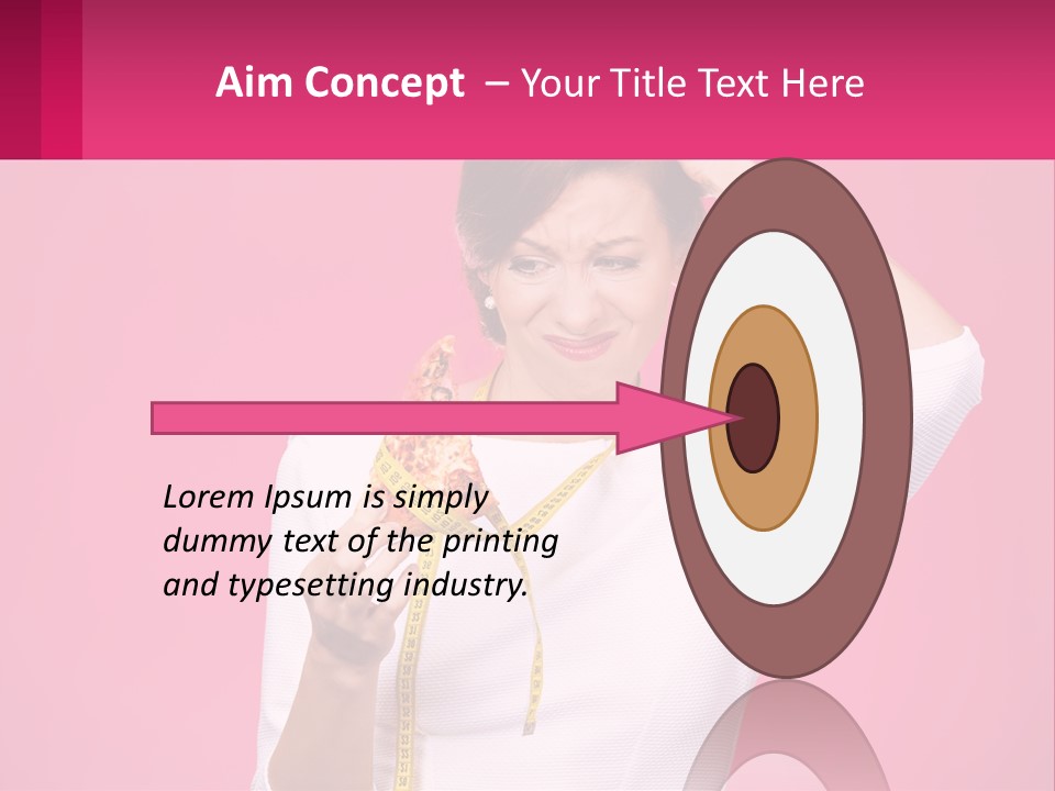 A Woman Holding A Measuring Tape And A Piece Of Food PowerPoint Template