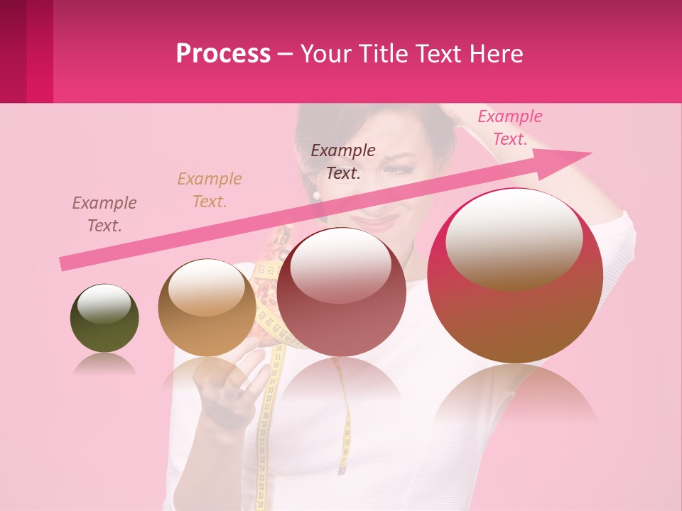 A Woman Holding A Measuring Tape And A Piece Of Food PowerPoint Template