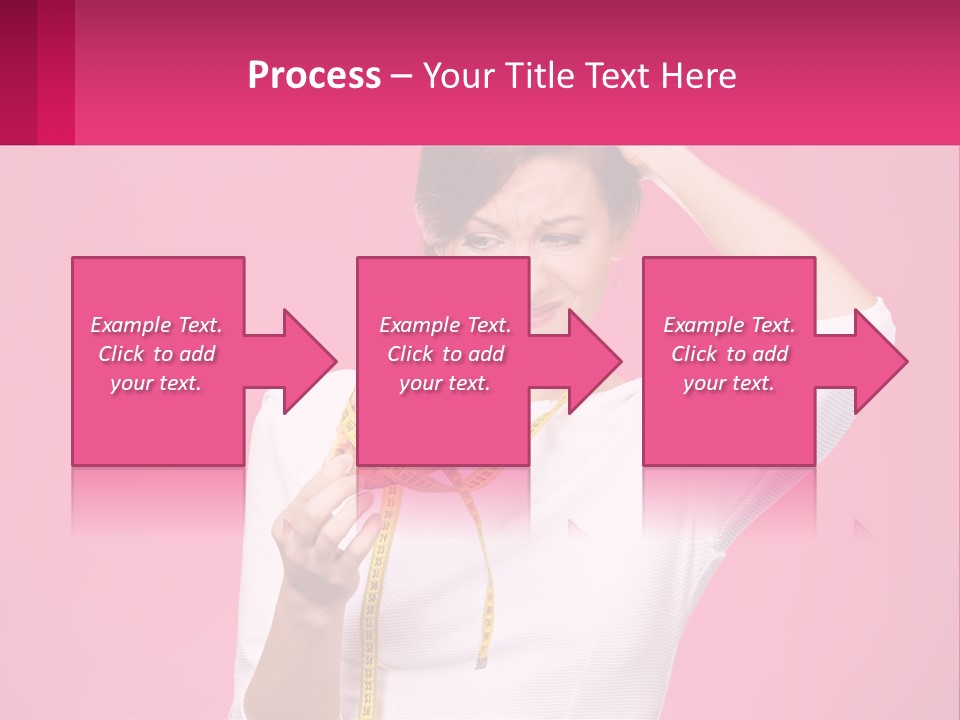 A Woman Holding A Measuring Tape And A Piece Of Food PowerPoint Template