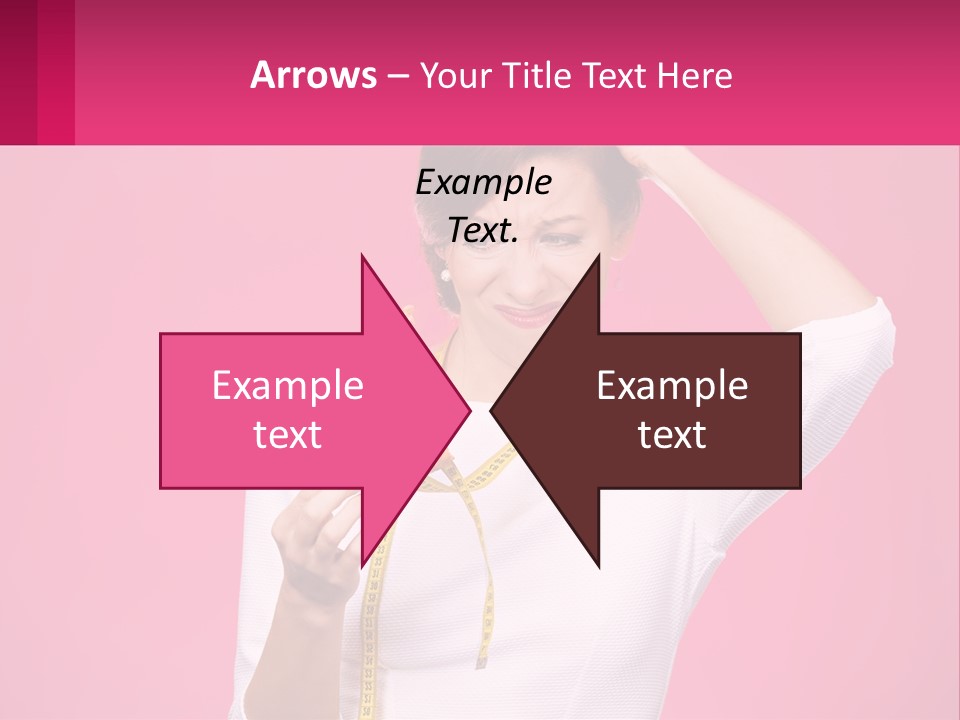 A Woman Holding A Measuring Tape And A Piece Of Food PowerPoint Template