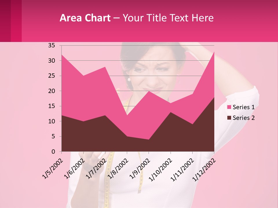 A Woman Holding A Measuring Tape And A Piece Of Food PowerPoint Template
