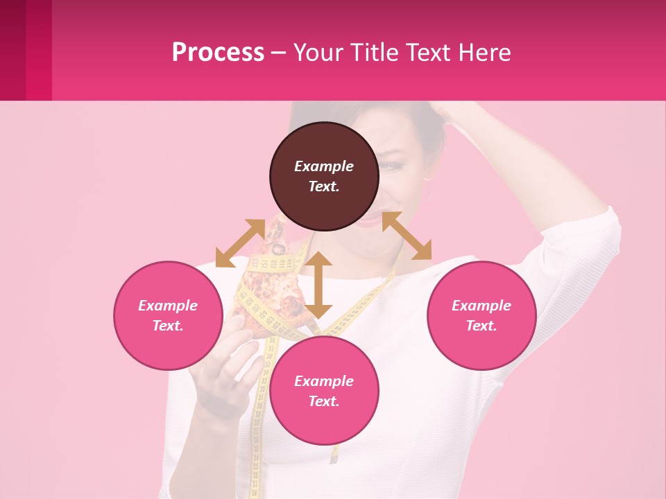 A Woman Holding A Measuring Tape And A Piece Of Food PowerPoint Template