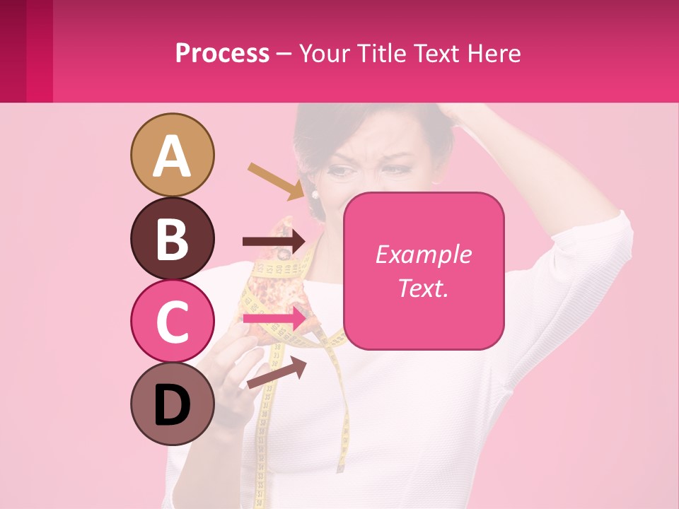 A Woman Holding A Measuring Tape And A Piece Of Food PowerPoint Template